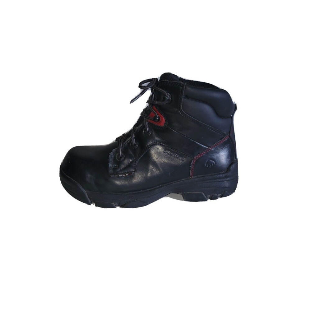 Wolverine Womens MERLIN Black Composite Safety Toe Leather WP Work Boots S 9.5 W